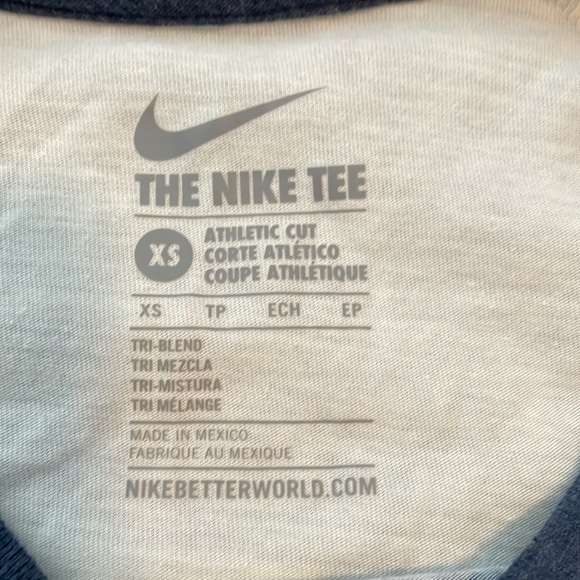 Nike University of Michigan White and Blue Raglan Shirt - Picture 2 of 2